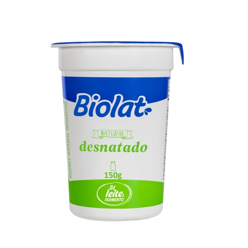 Iogurte Biolat Natural Desnatado 150g