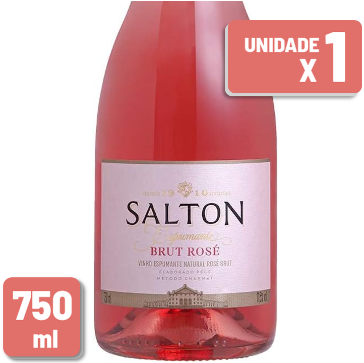 Espumante Salton Brut Rose Garrafa Vidro 750ml