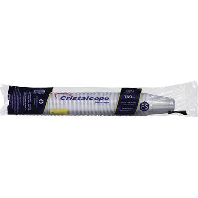 Copo Descartável Cristalcopo Transparente 180ml com 100un