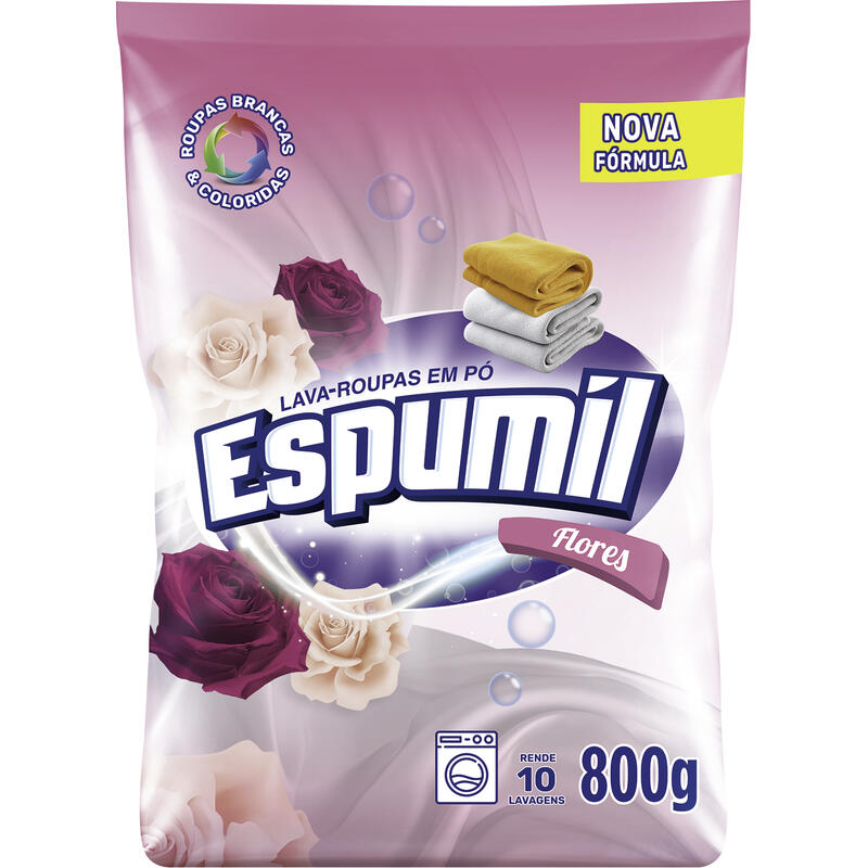 Lava Roupas em Pó Espumil Flores 800g