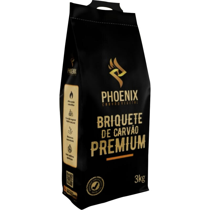 Carvão Vegetal Phoenix Briquete 3kg