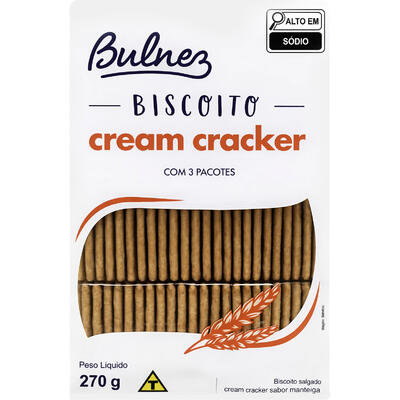 Biscoito Bulnez Cream Cracker 270g