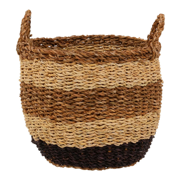 Cesto Tocatta 30cm - Palha e Corda - Marrom - Ref. 37785