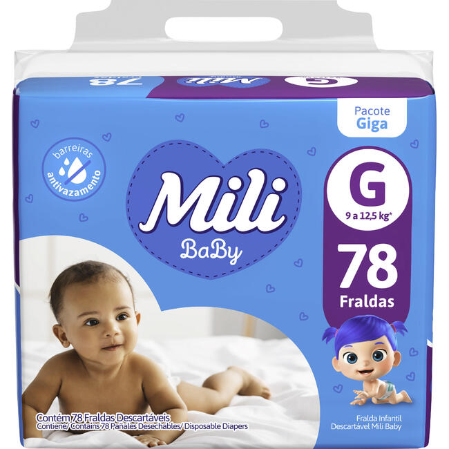 Fralda Descartável Mili Baby Giga G 78 un