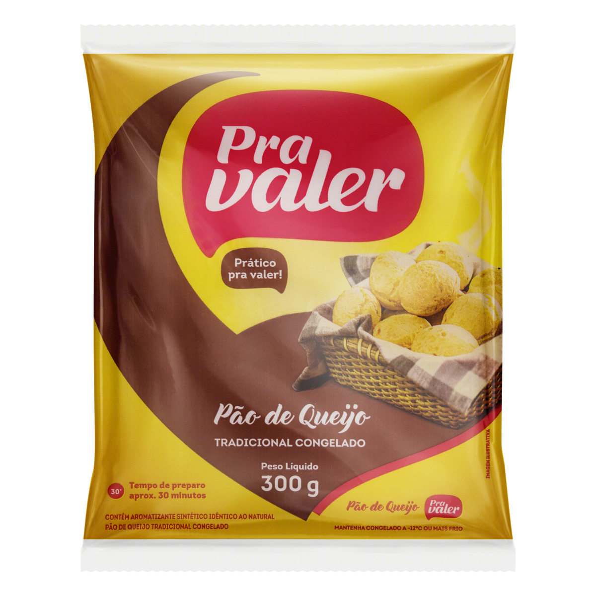 Pão de Queijo Tradicional Pra Valer Pacote 300g