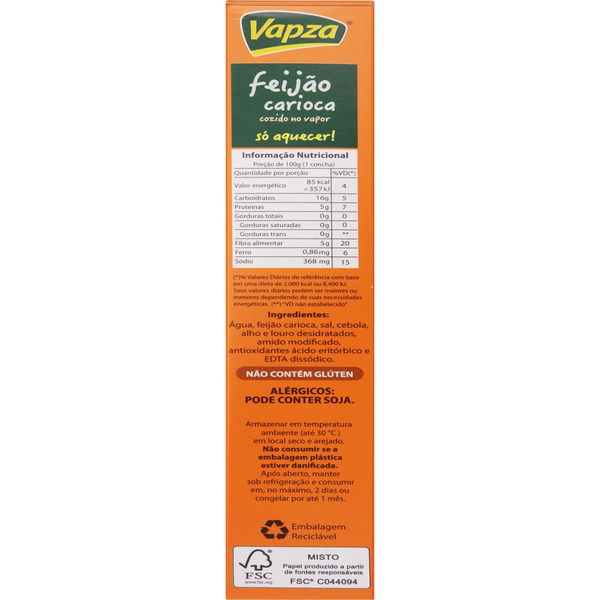 Feijão Carioca VAPZA 250g