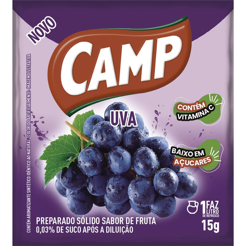 Refresco em Pó Camp Uva 15g