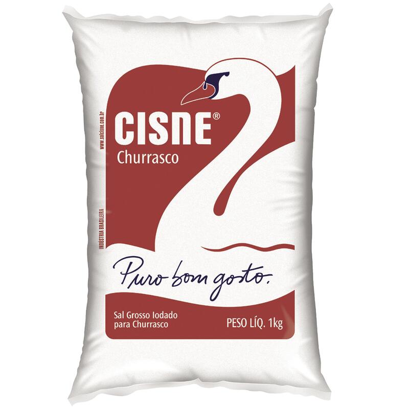 Sal Grosso Para Churrasco Cisne Pacote 1kg
