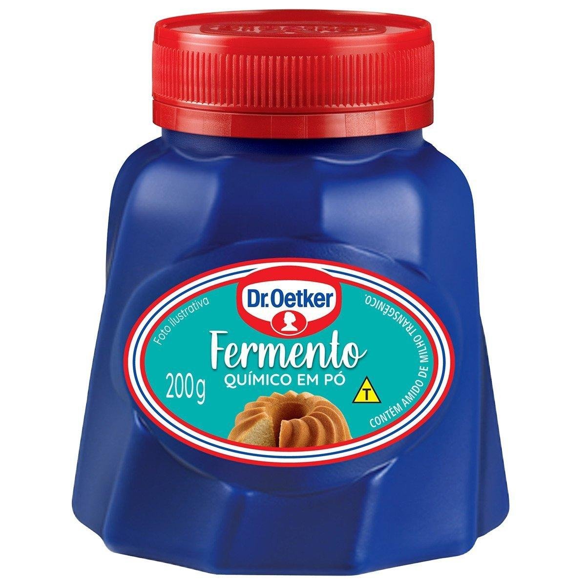 Dr. Oetker Fermento Químico em Pó, Ideal para Bolos Macios e Fofinhos, Ação Dupla, 200g