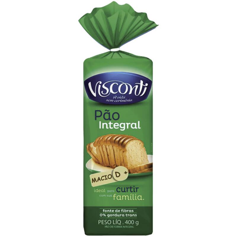 Pão de Forma Visconti Integral 400g