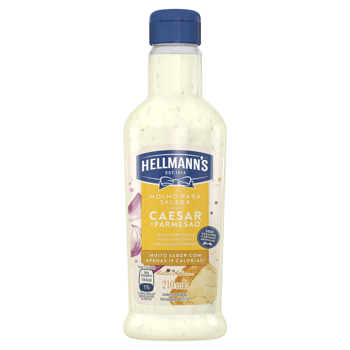 Molho de Salada Hellmanns Caesar e Parmesão 210ml