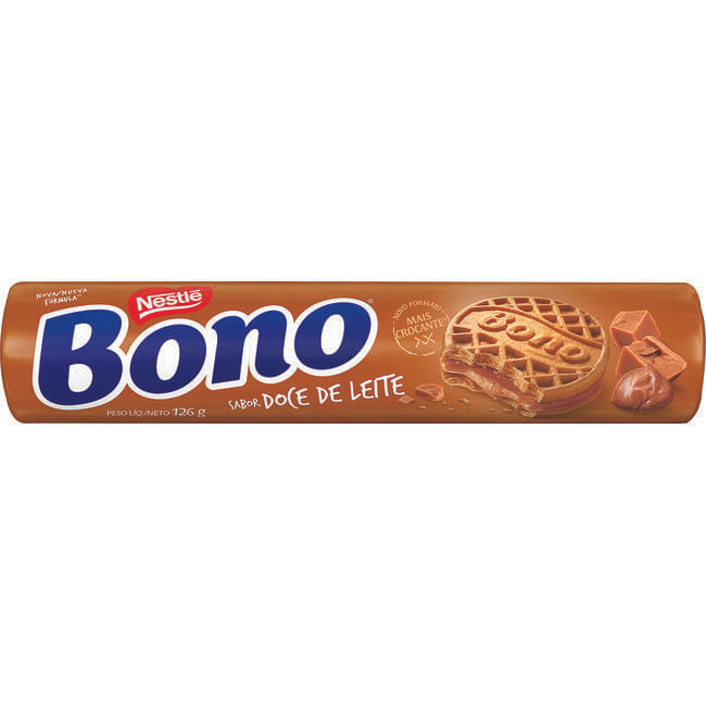 Biscoito Recheado Bono Nestlé Doce de leite 126g