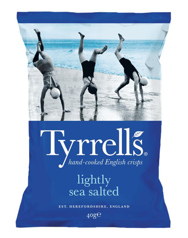Batata Frita com Sal Marinho Tyrrells Pacote 40g