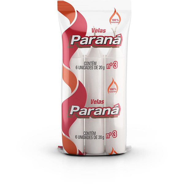 Vela Paraná Nº. 3 - Com 6 Velas de 20g cada