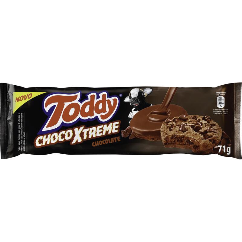 Biscoito Cookie Chocolate ChocoXtreme Toddy Pacote 71g