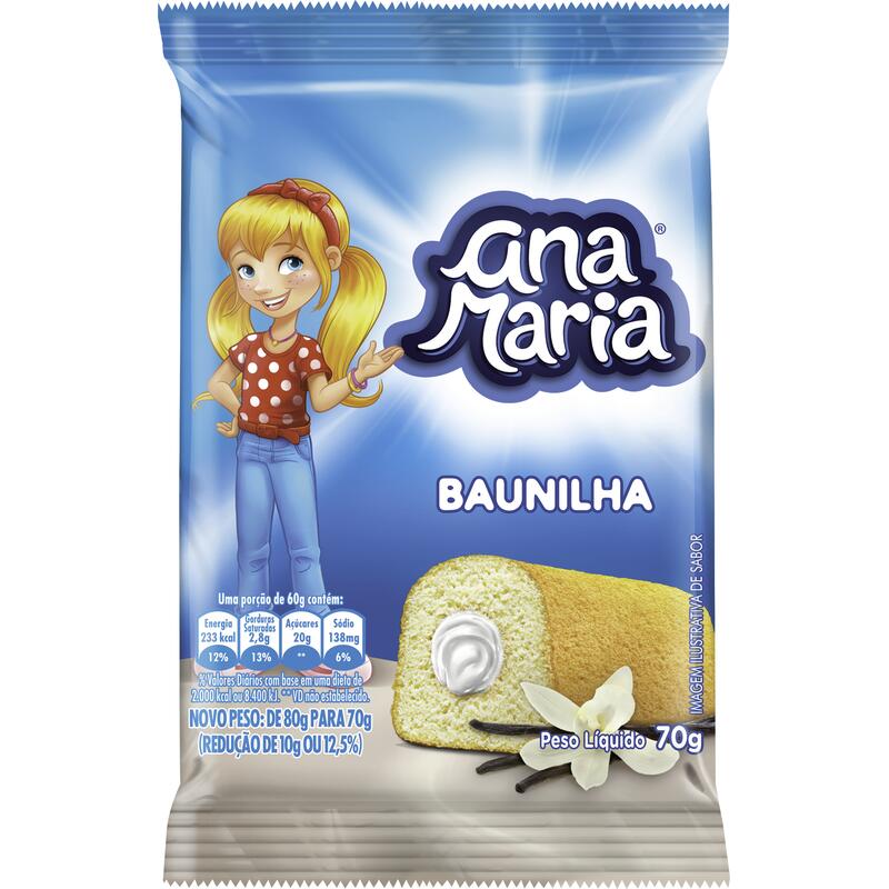 Bolo Ana Maria Baunilha 70g