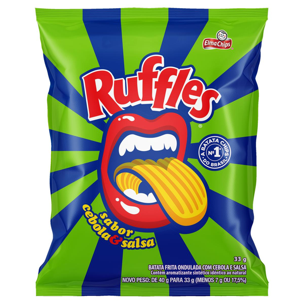 Batata Ruffles 33g - Cebola e Salsa