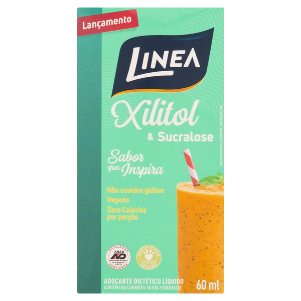 Adoçante Líquido Xilitol e Sucralose Linea Caixa 60ml