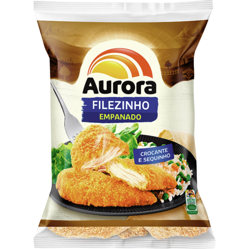 Filezinho de Frango Aurora Empanado 1,5kg