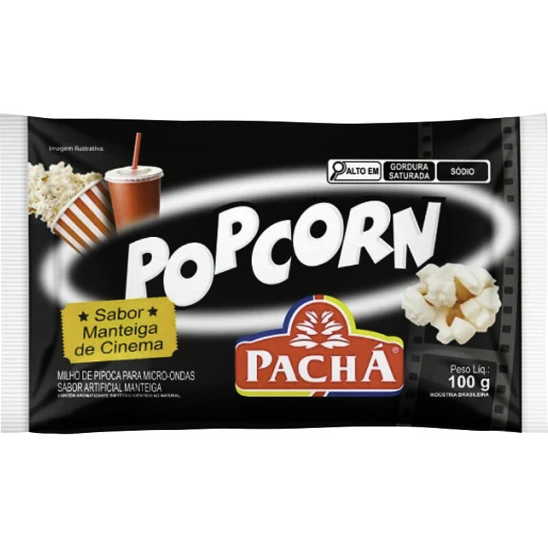 Milho de Pipoca para Micro-ondas Pachá Manteiga Cinema 100g
