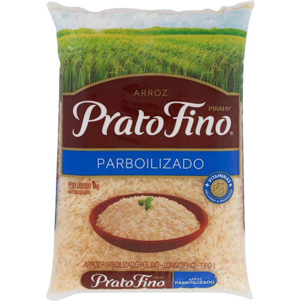 Arroz Parboilizado Prato Fino Tipo 1 1kg