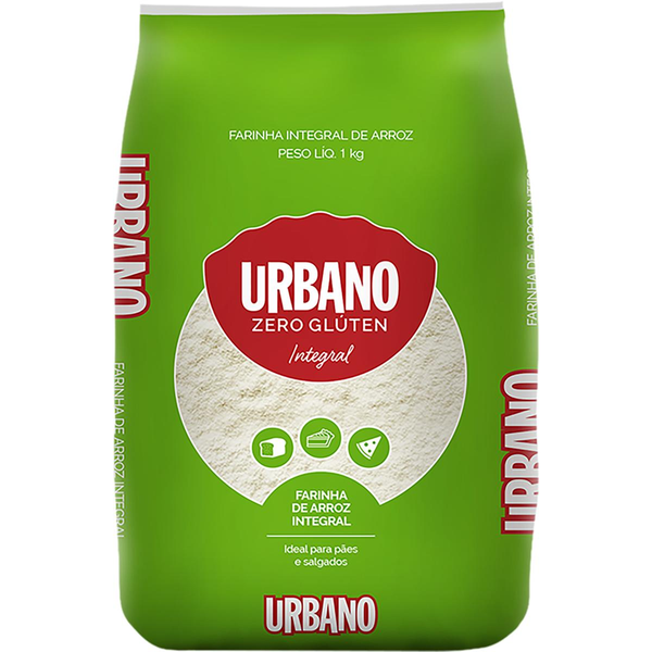 Farinha de Arroz Integral Urbano sem Glúten 1kg