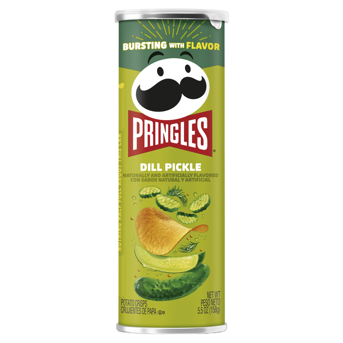 Salgadinho de Batata Dill Pickle Pringles Tubo 158g