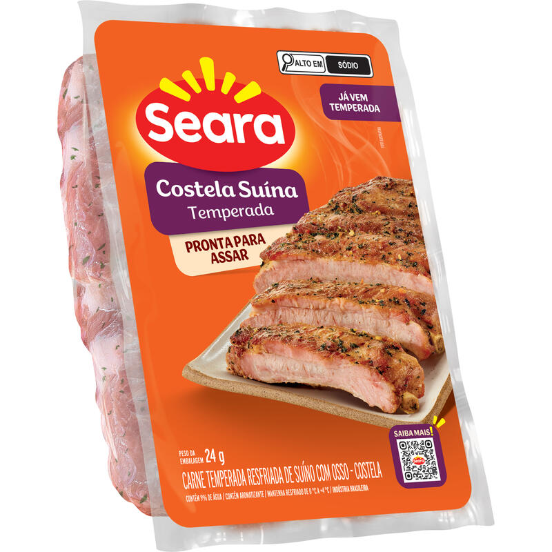 Costela Suína Temperada Seara Resf Preço por quilo na peça