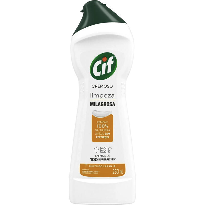Saponáceo CIF Limpeza Milagrosa Laranja Multiuso Cremoso 250ml