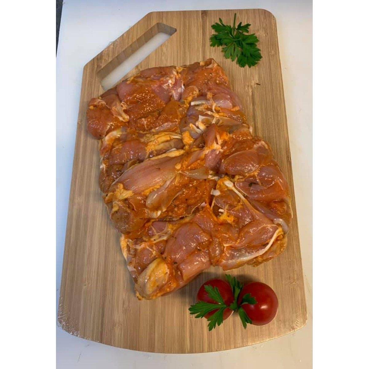 Filé De Coxa E Sobrecoxa De Frango Temperado E Resfriado 1Kg