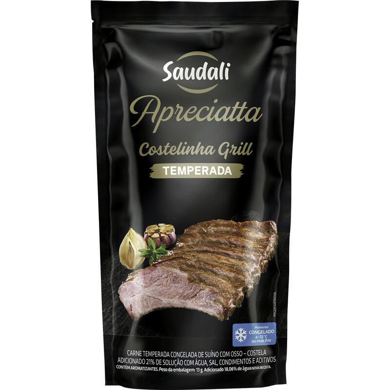 Costelinha Suína Grill Saudali Cong Preço por quilo no pacote