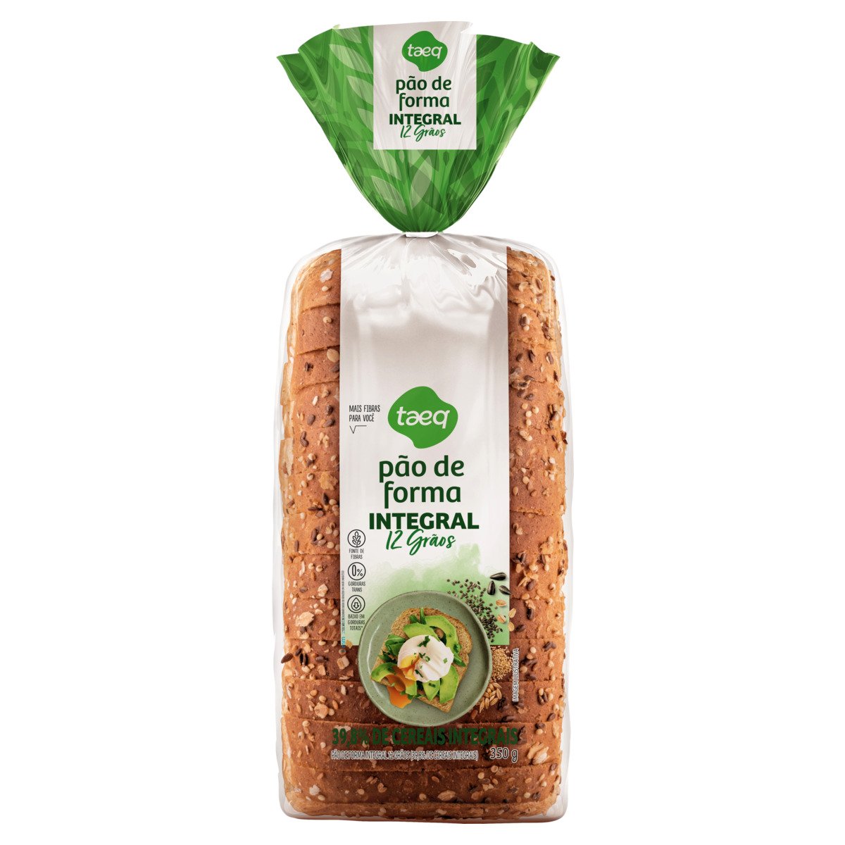 Pão de Forma Integral 12 Grãos Taeq Pacote 350g