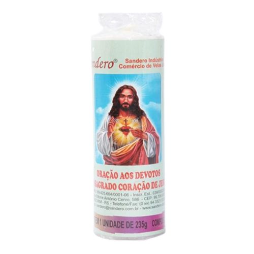 Vela Sandero Votiva Sagrado Coração De Jesus Nº7