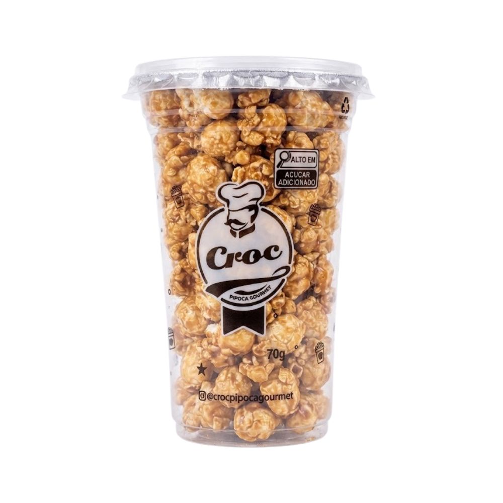 Pipoca Gourmet CROC Sabor Caramelo & Flor de Sal Pote 70g
