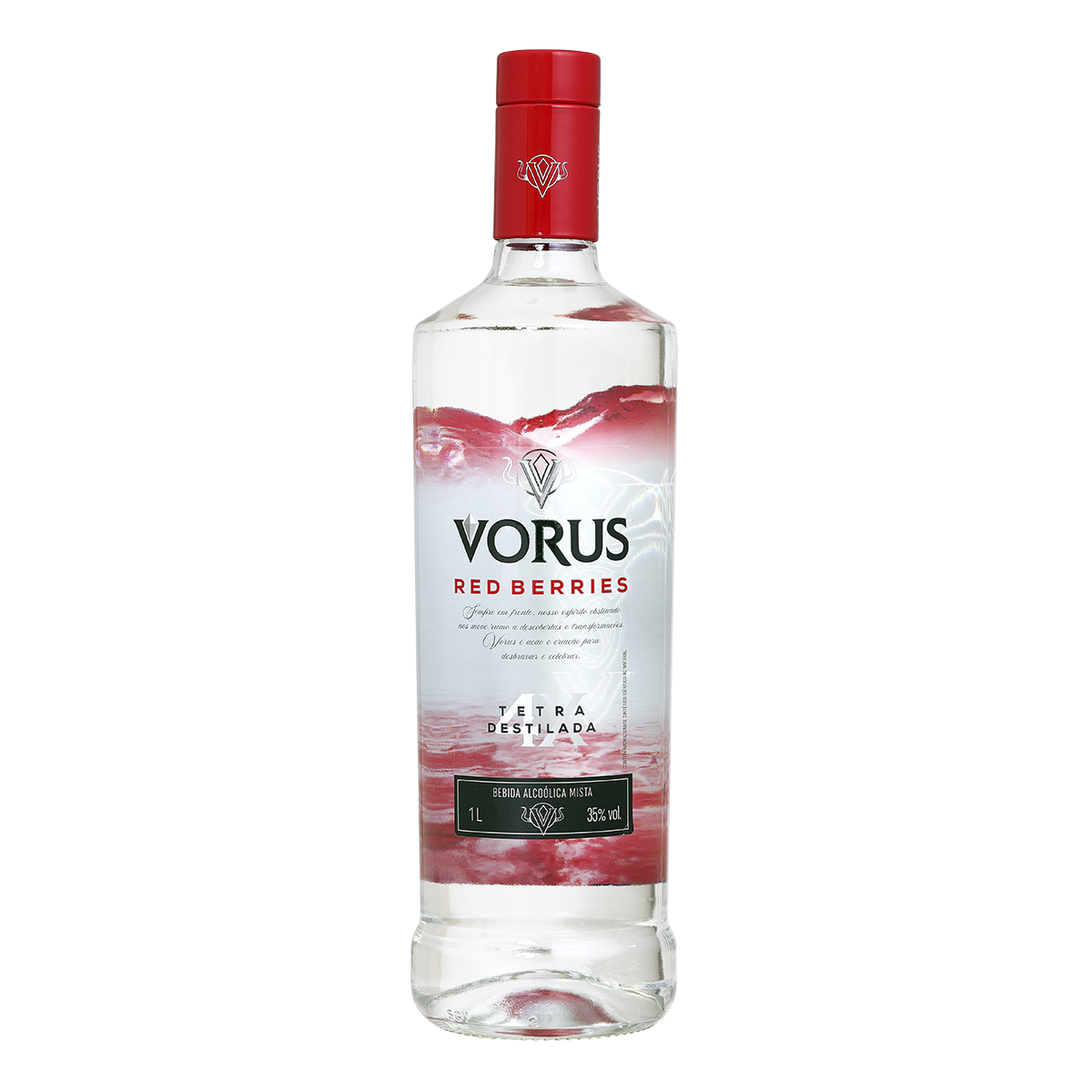 Vodka VORUS Frutas Vermelhas Garrafa 1 Litro
