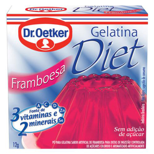 Gelatina Diet Dr Oetker Framboesa 12g