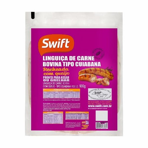 Linguiça Cuiabana Bovina SWIFT 900g