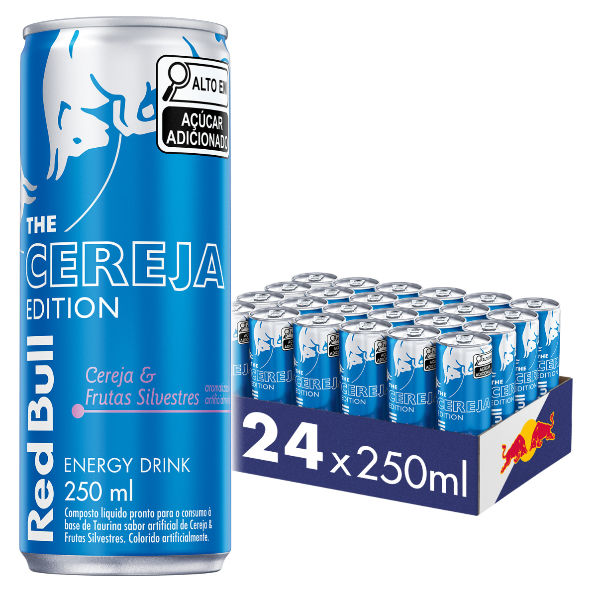 Energético Red Bull Cereja e Fruta Silvestres 250ml - 24 Latas