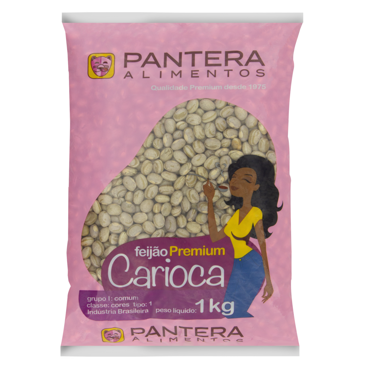 Feijão Carioca Tipo 1 Pantera Premium Pacote 1kg