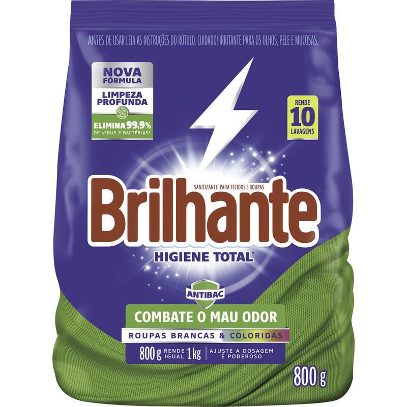Sanitizante em Pó Brilhante Higiene total 800g