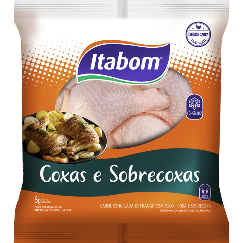 Coxa e Sobrecoxa de Frango Itabom Cong Preço por quilo no pct