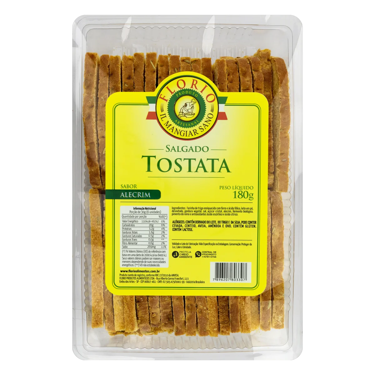 Torrada Tradicional FLORIO Pacote 180g