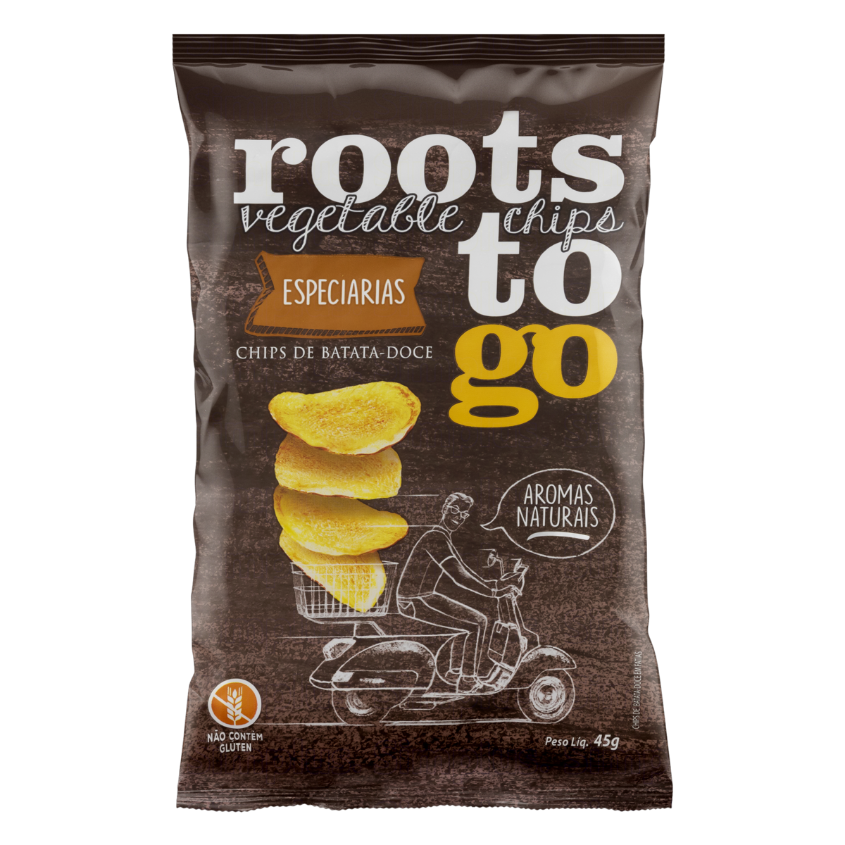 Chips de Batata-Doce Especiarias Roots To Go Pacote 45g