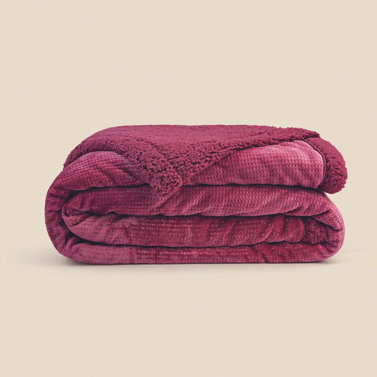 Edredom Solteiro Sherpa Rosa - A\CASA