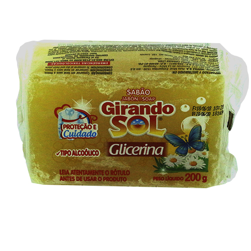Sabão em Barra Girando Sol Glicerina 200g