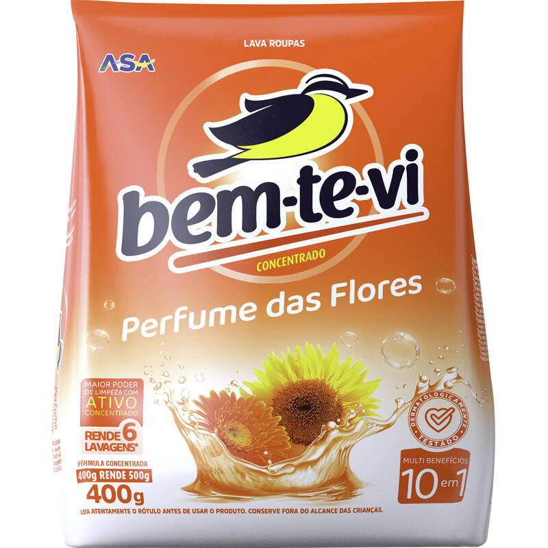 Lava Roupas em Pó Bem-te-vi Tradicional 400g