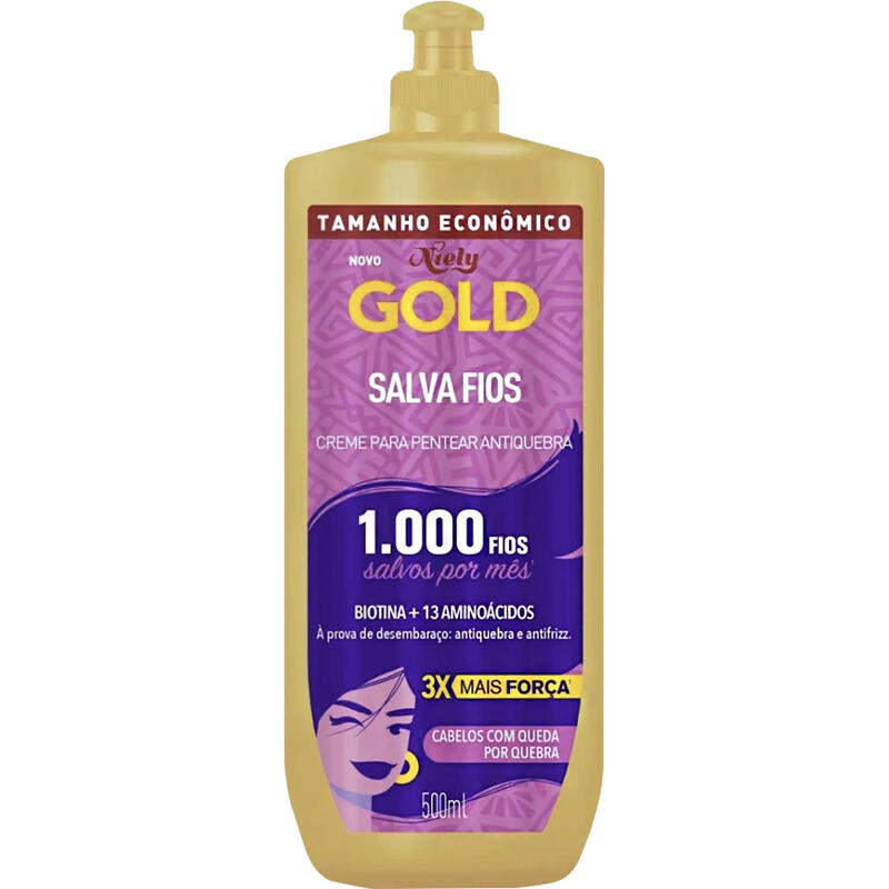 Creme de Pentear NIELY GOLD Salva Fios 500ml