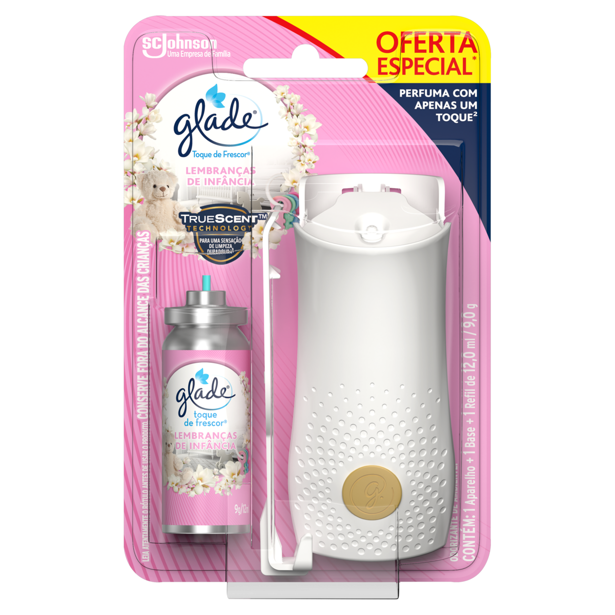 Desodorizador GLADE Toque de Frescor Lembranças da Infância Aparelho + Refil 12ml Oferta Especial