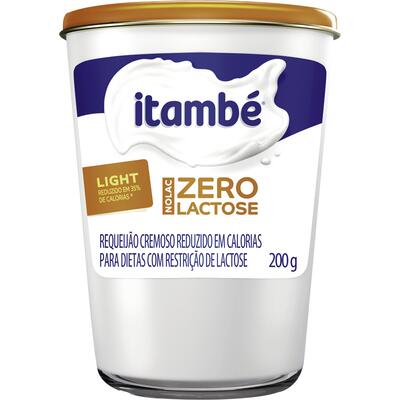 Requeijão Cremoso Light Zero Lactose Itambé Nolac Copo 200g
