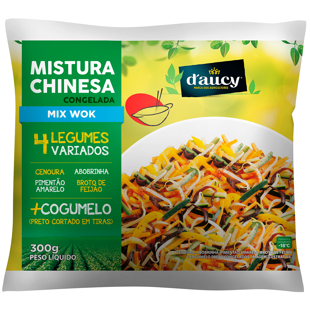 Mistura Chinesa Congelada DAUCY Pacote 300g